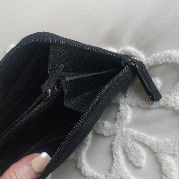 PRADA Nylon 🖤Black Quilted Zip Around Wallet 💯% Authentic NWOT - Picture 9 of 10